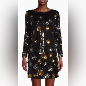 Milly Selene 3D Floral Sequins Backless Dress.  New Beautiful elegant